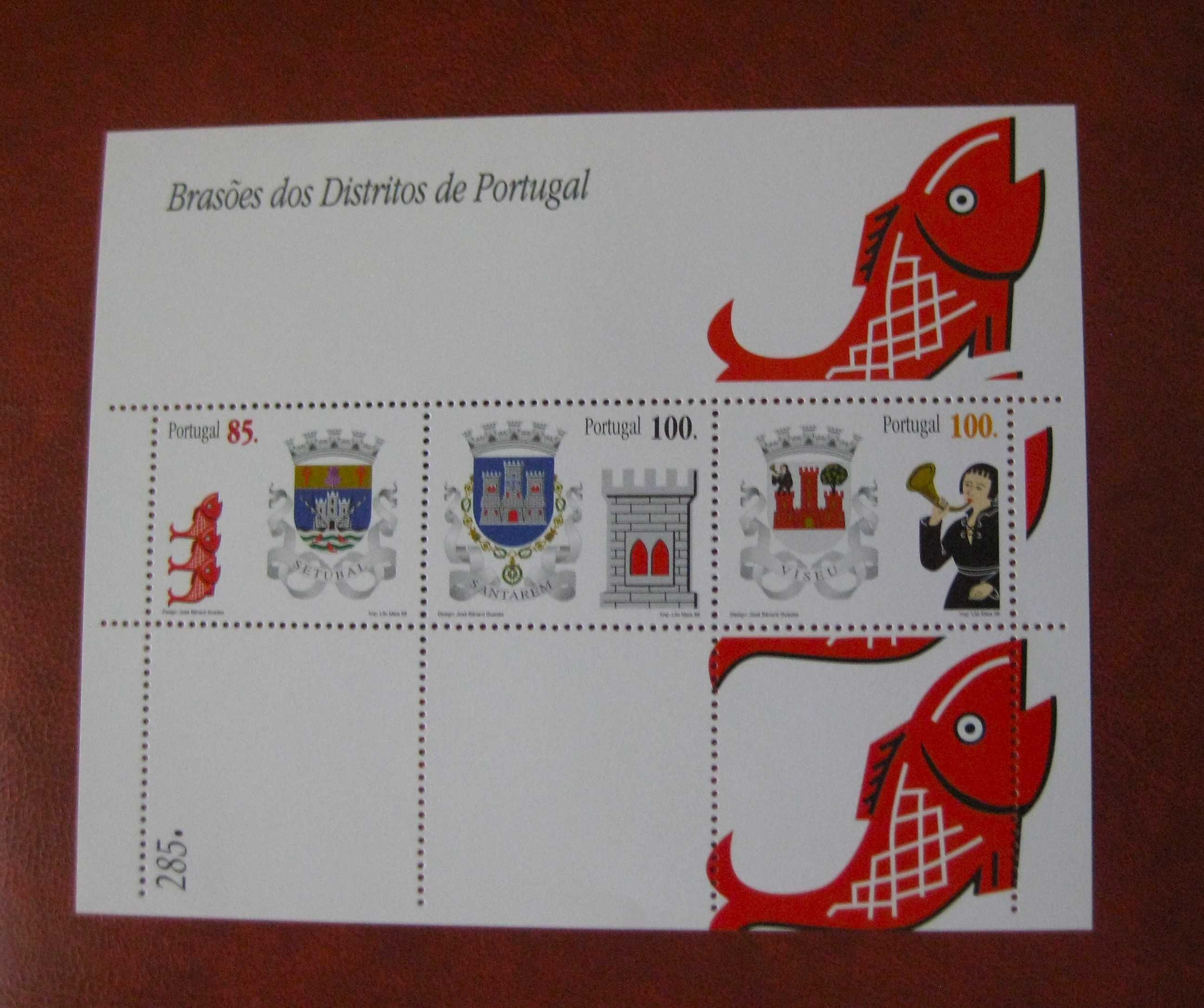 Bloco nº 202/3 – Brasões dos distritos de Portugal (3º grupo)