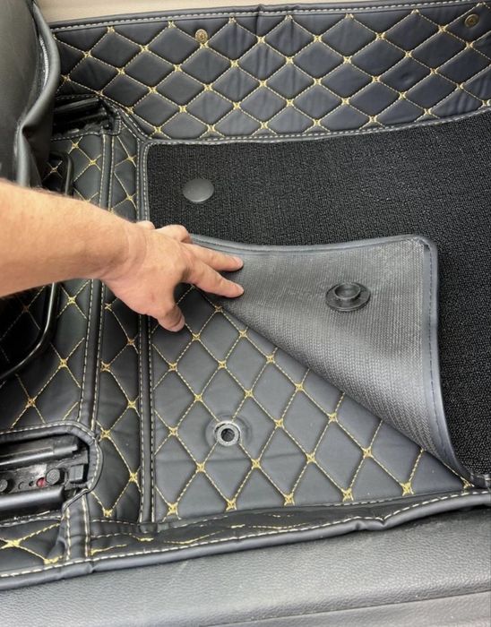 Килимки 3D салону Jaguar I-Pace | екошкіра, індивідуальний крій