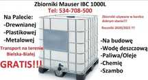 Zbiornik 1000L JAK NOWY mauser na wodę deszczówka jak nowy transport