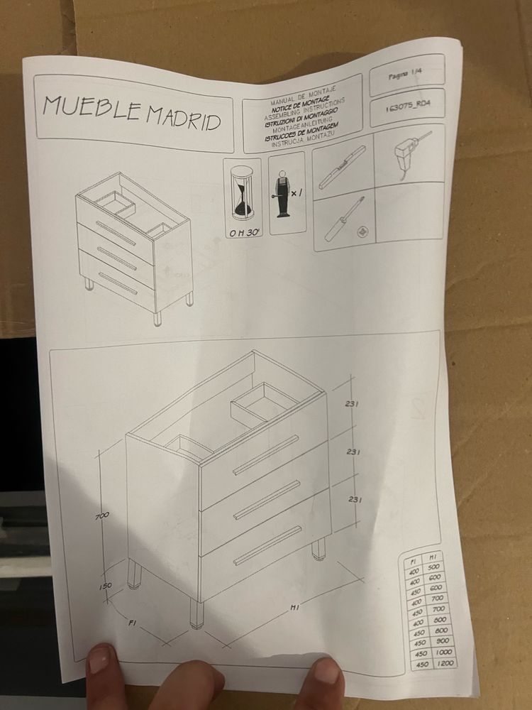 Movel Casa banho Novo 90cm x46