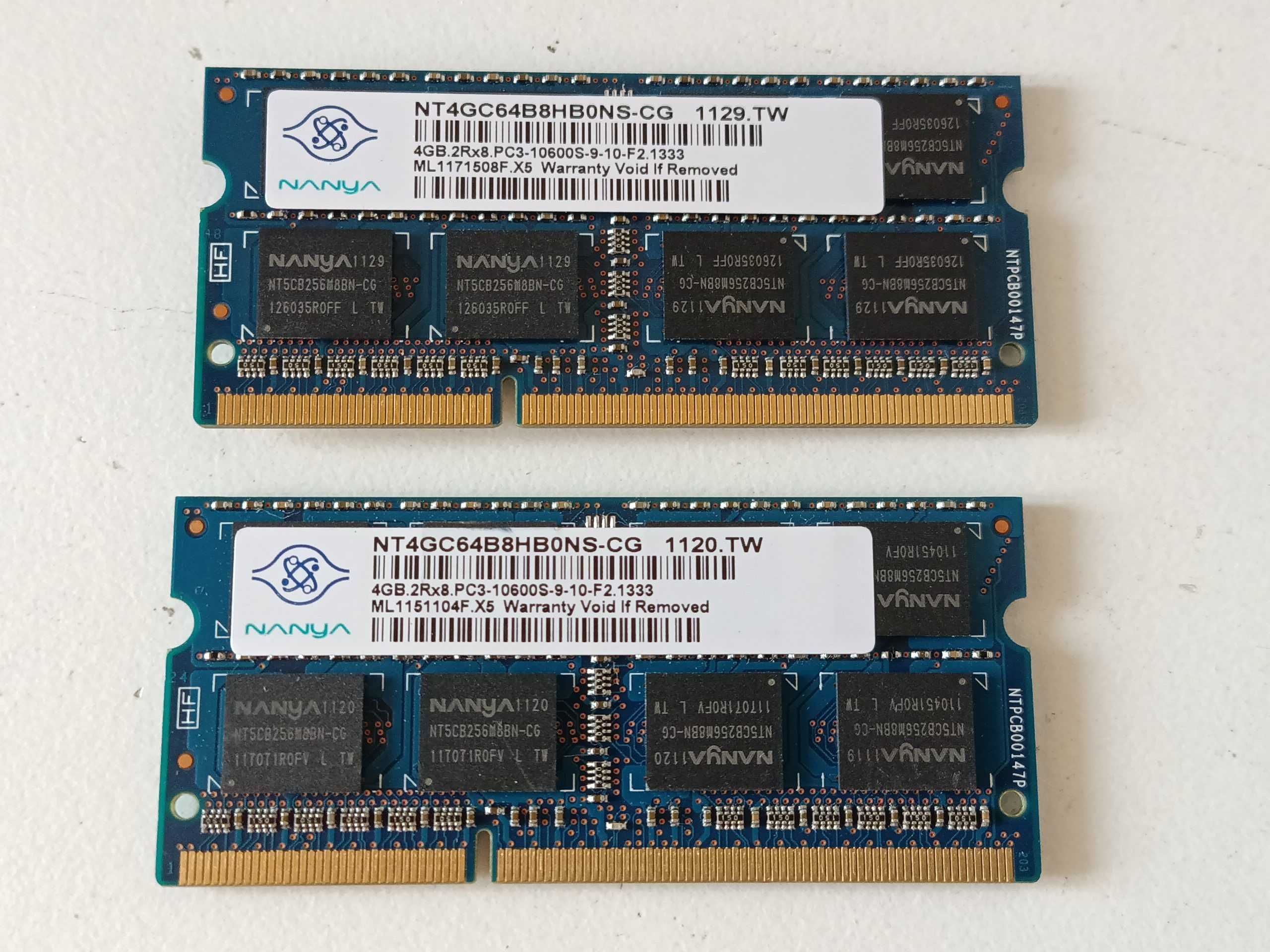 4Gb DDR3 1333MHz Nanya PC3-10600.  Ноутбучная память.