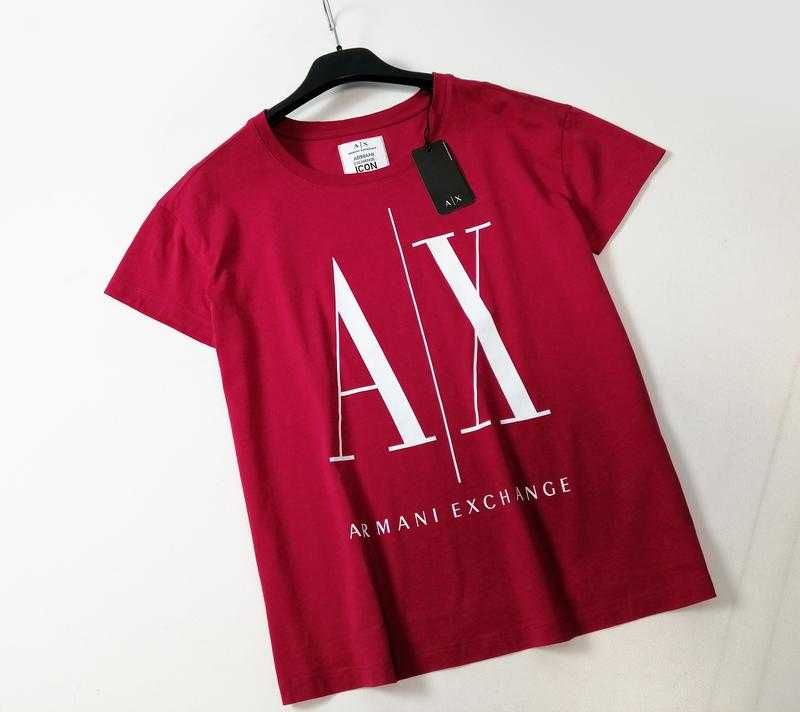 Брендовая свободная футболка с логотипом Armani Exchange оригинал