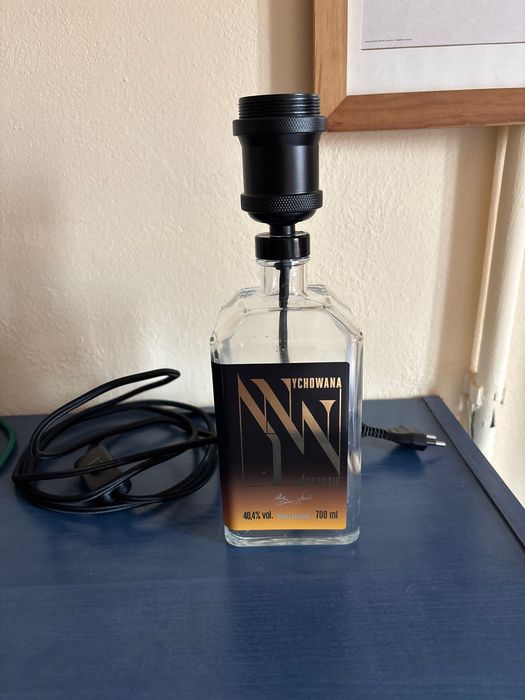 Lampa loft z butelki handmade