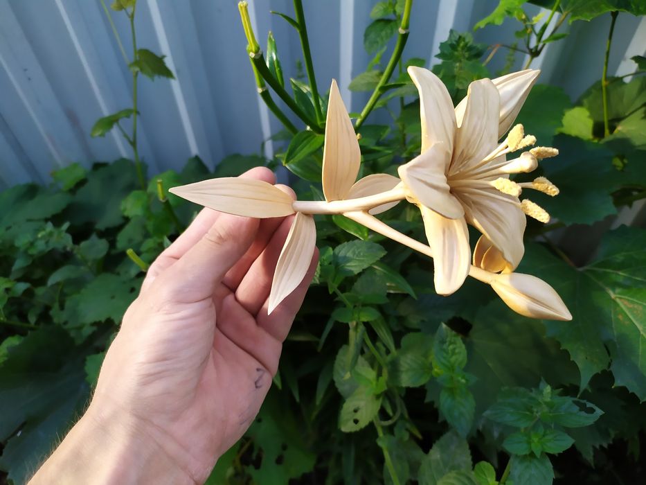 Лілія квіти різьба по дереву квіти з дерева