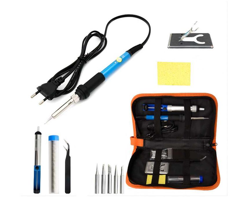 Паяльник набір паяльник на  60w жала пінцет олово припой кейс в боксі