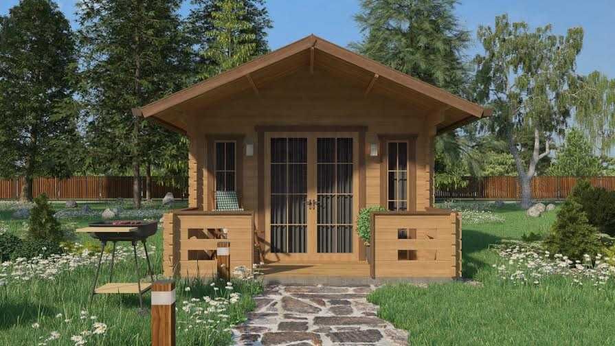 Drewniany domek letniskowy Igor I 12 + 5,2 m2 - ROD, ośrodek, działka