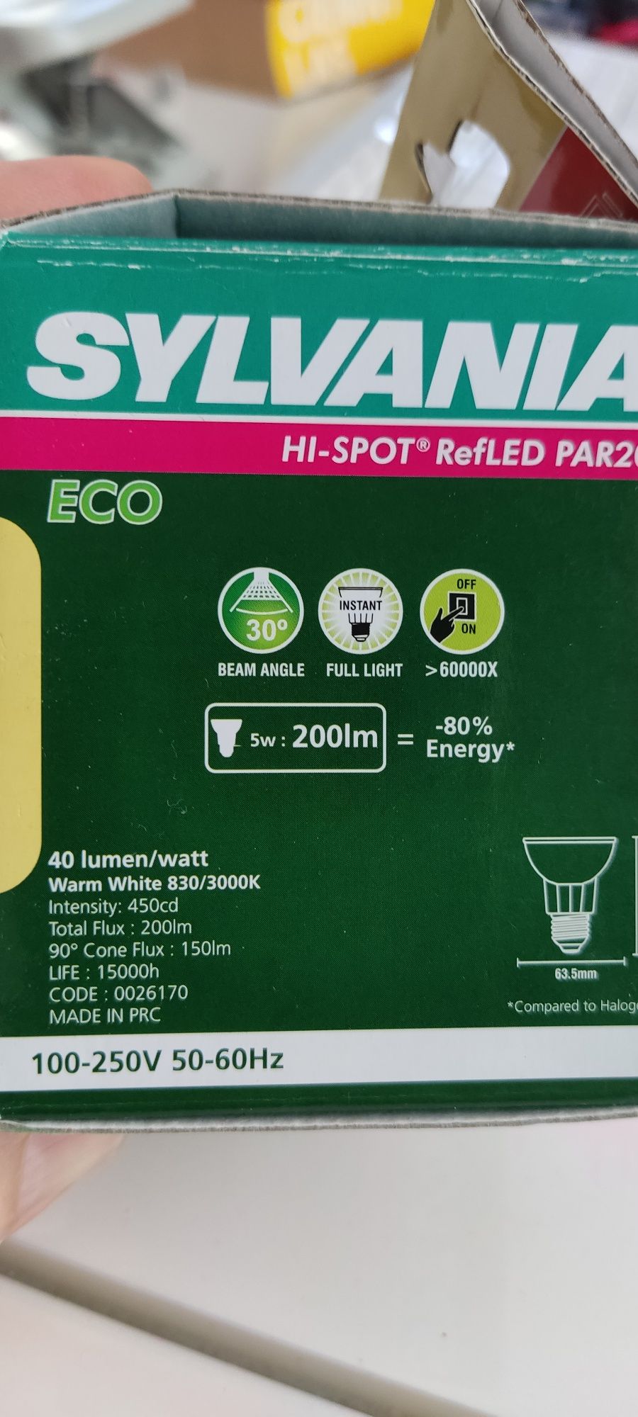 Żarówka LED Sylvania HiSpot PAR20 5W E27 nowa