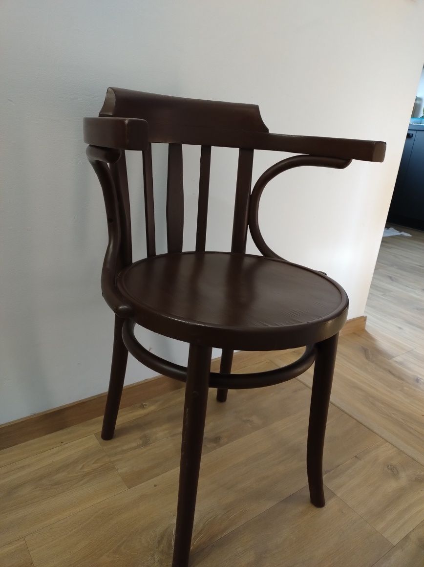 Krzesła drewniane PRL Vintage w stylu Thonet