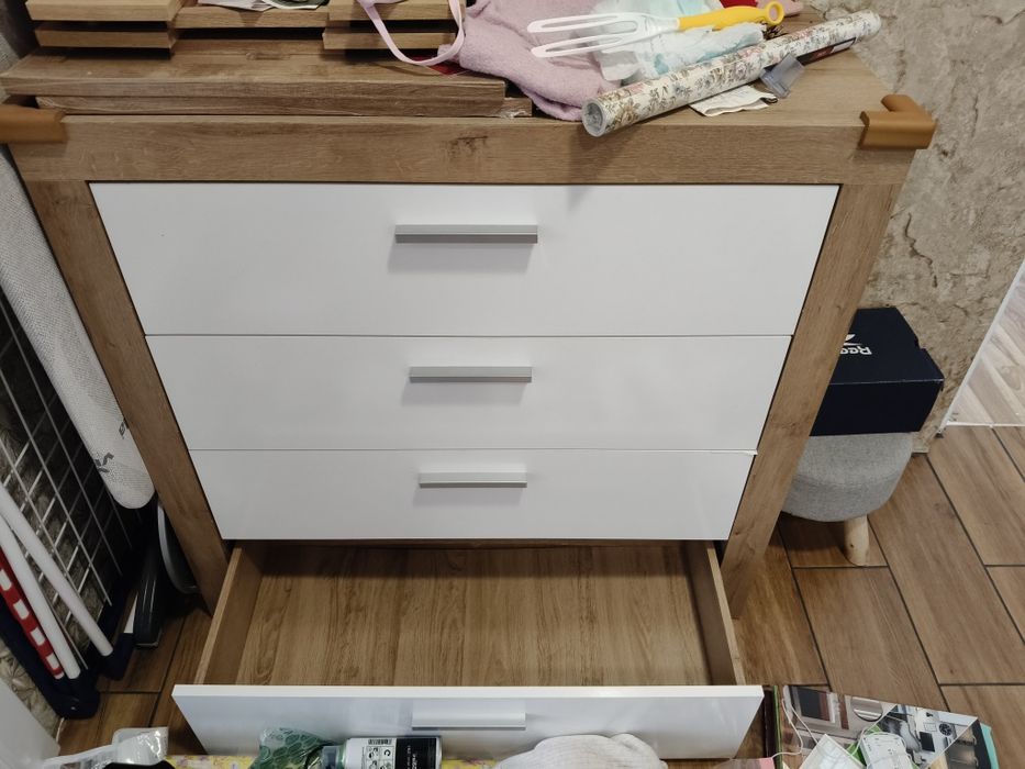 Meble BRW BALDER 2x komoda, szafa, 3x regał, półka wisząca