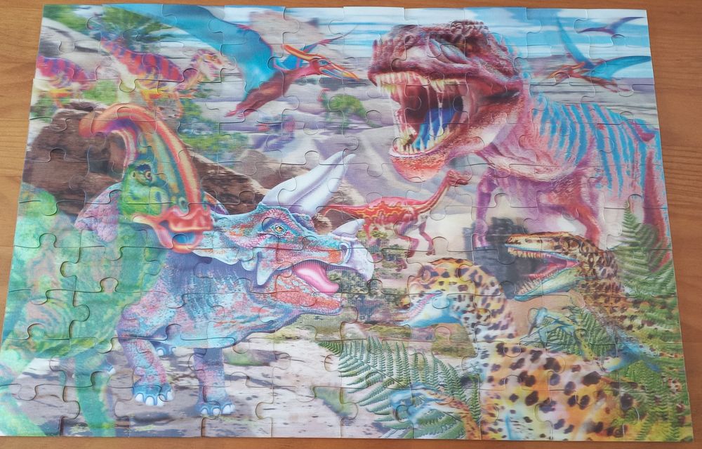 Puzzle 3D de dinossauros - 100 peças