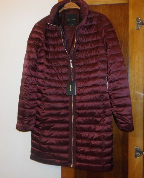 Kispo/ casaco penas bordeaux Massimo Dutti