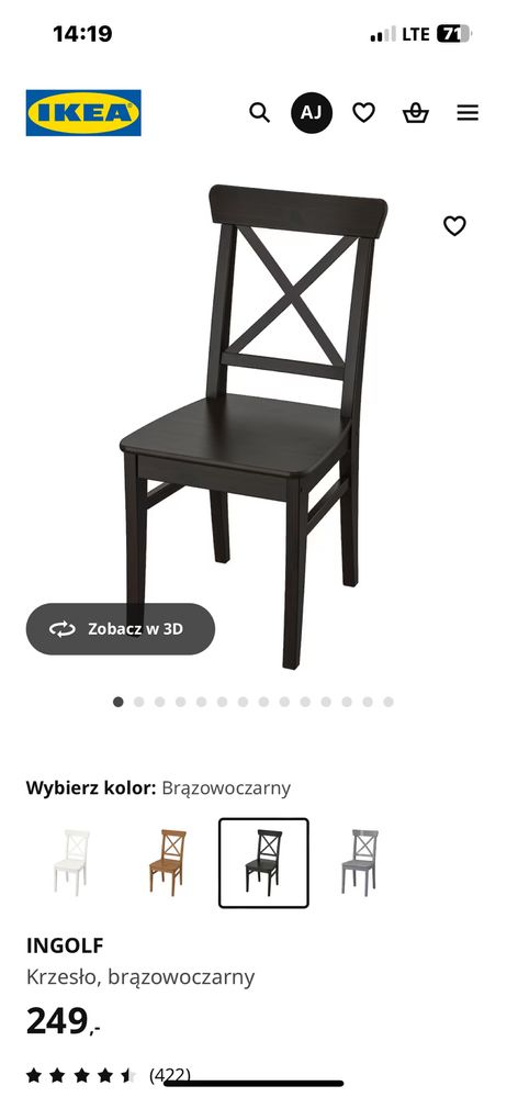 Krzesło IKEA Inglof