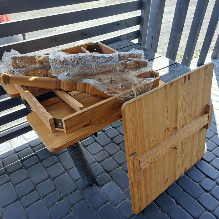 Stół lite drewno rozkładany plus a krzesła