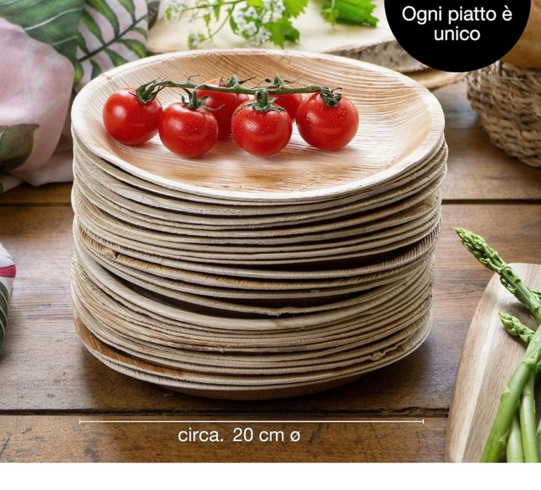 Moritz & Moritz 20 szt. okrągły talerz z liści palmowych