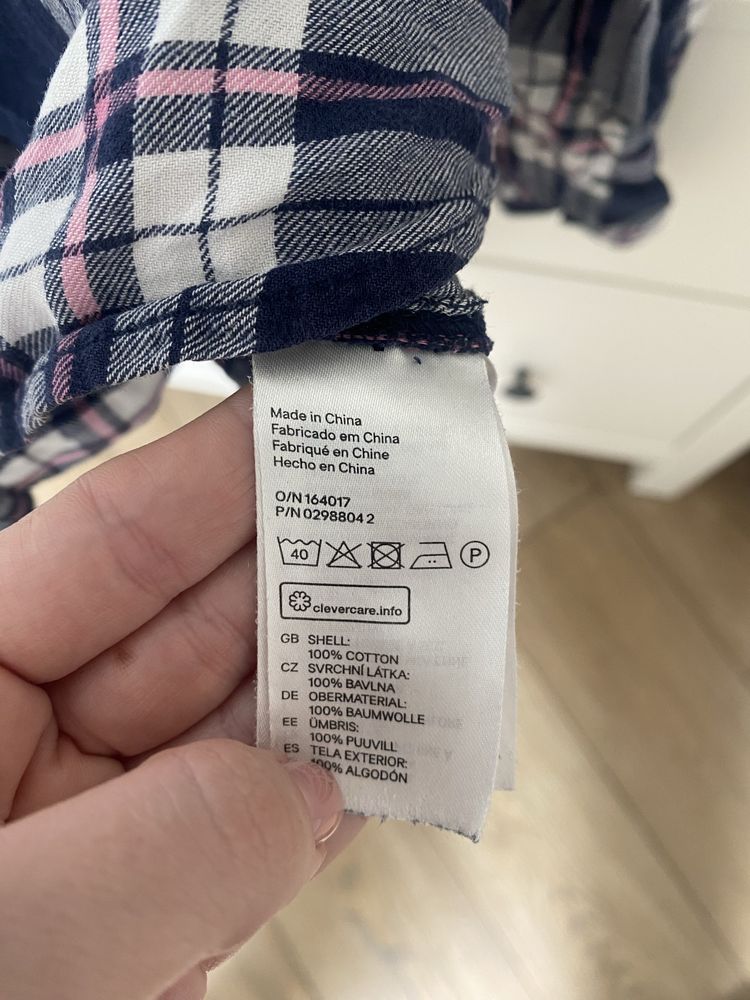 Bawełniana koszula w kratę H&M rozmiar XS