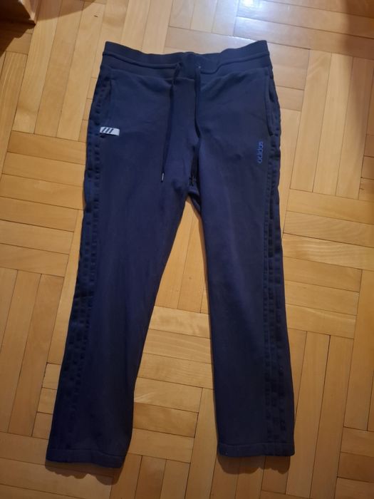 Granatowe męskie spodnie dresowe Adidas XL, luźny dres