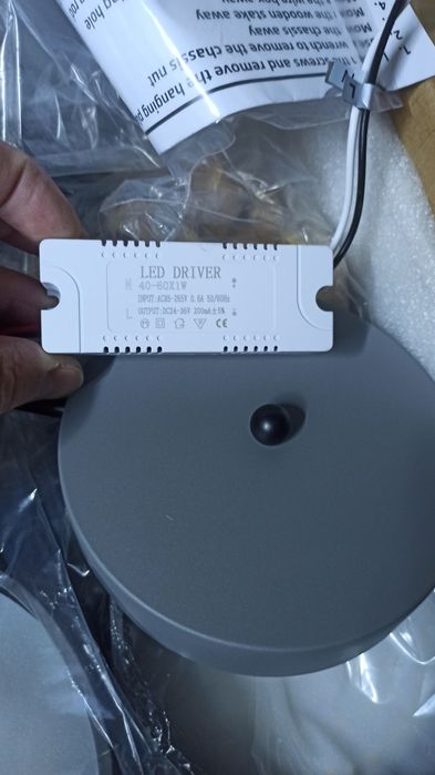 Люстра лед світильник білий сірий стельовий 93 см 60Ватт до 20 м²