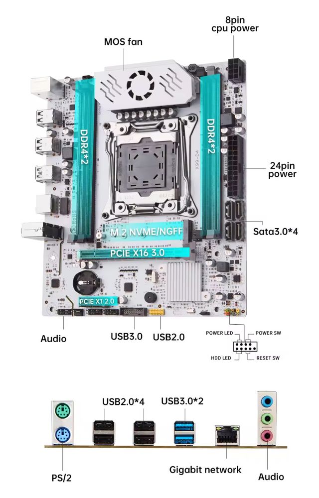 Ігровий комплект X99 Xeon E5 2680v4 [I9-9900K] 16Gb [32gb] ПК Збірка