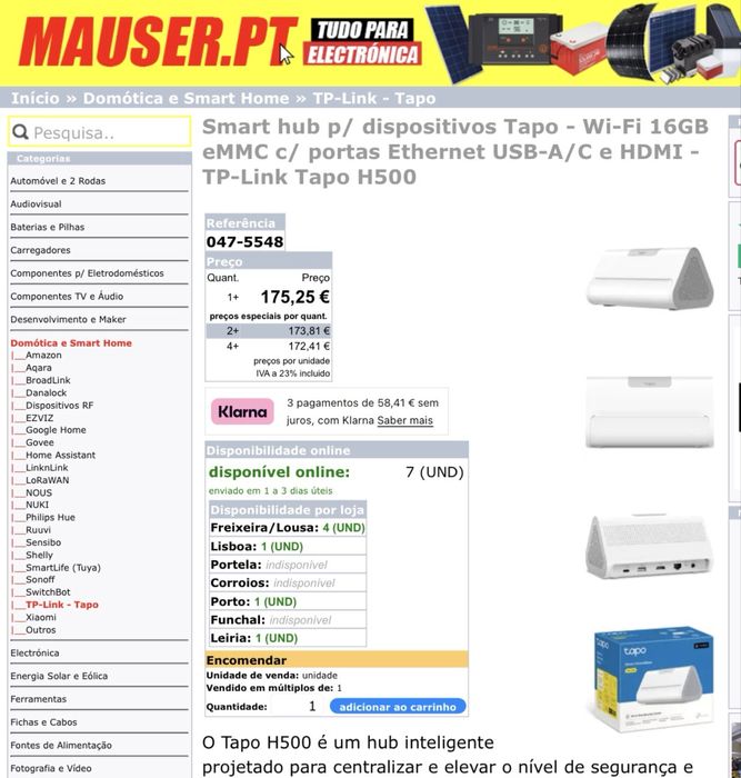 Smart HUB Tp-Link TAPO H500