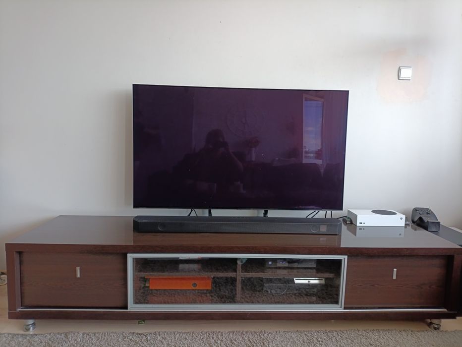 Zestaw mebli - komoda, szafka wisząca, witryna barek