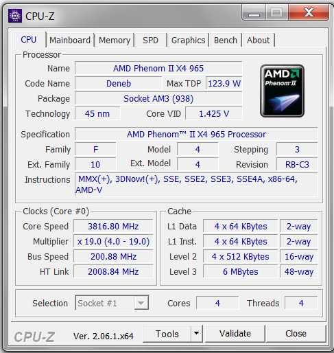 Komputer stacjonarny, AMD Phenom II x4 965 BE, Radeon HD 4850