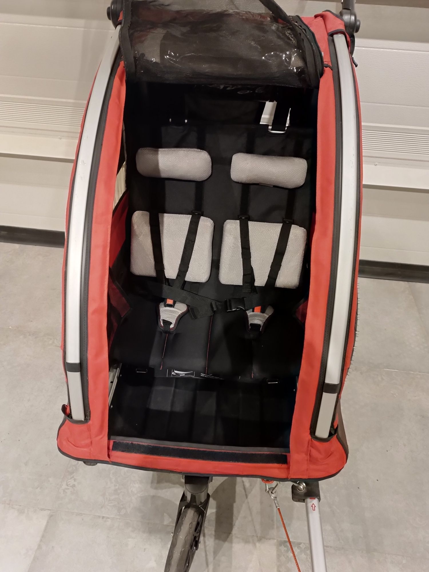 Przyczepa rowerowa nordic cab explorer dla 2 dzieci