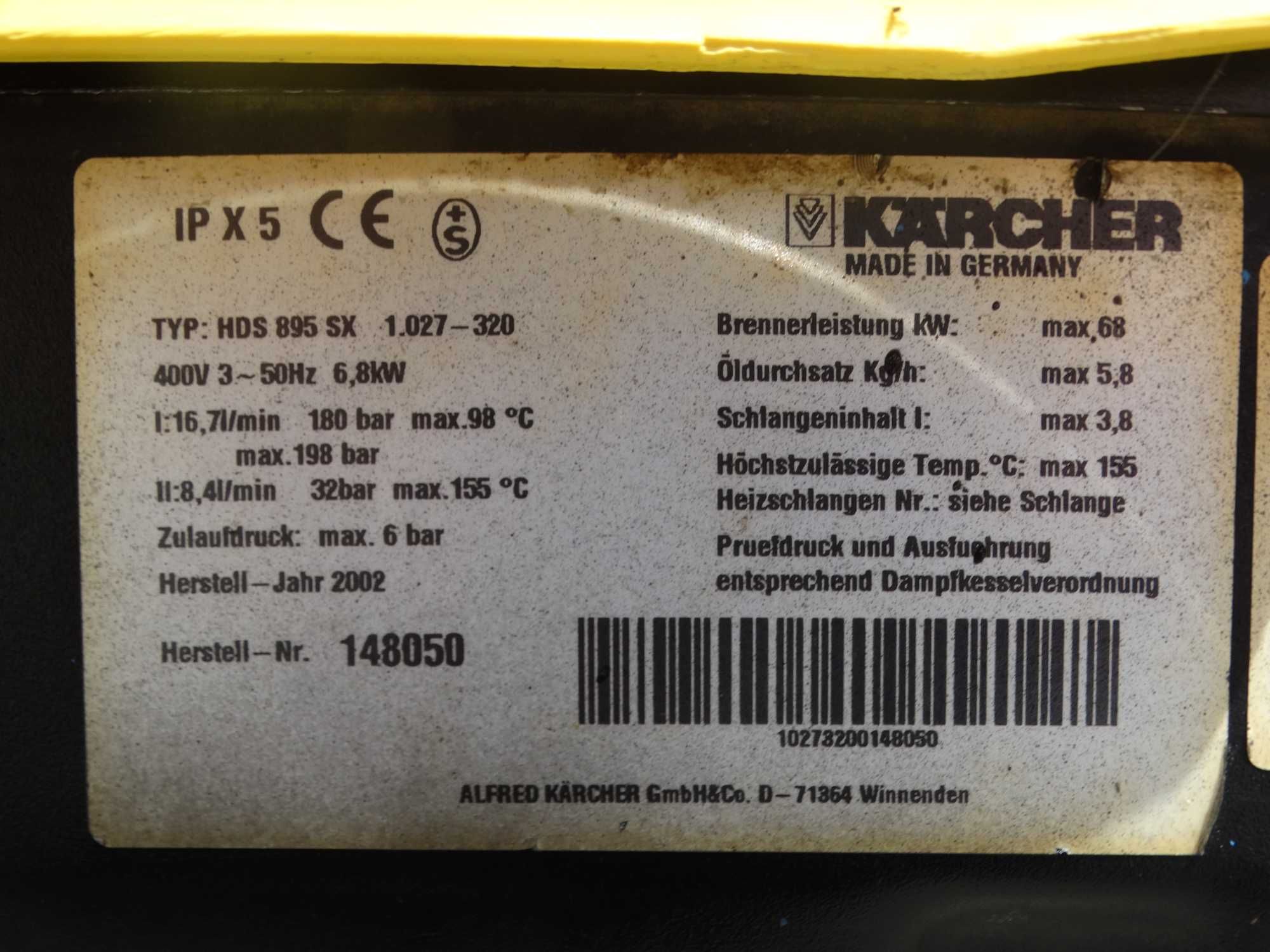 Myjka Ciśnieniowa Karcher HDS 895 SX * zwijak * 20 m wąż