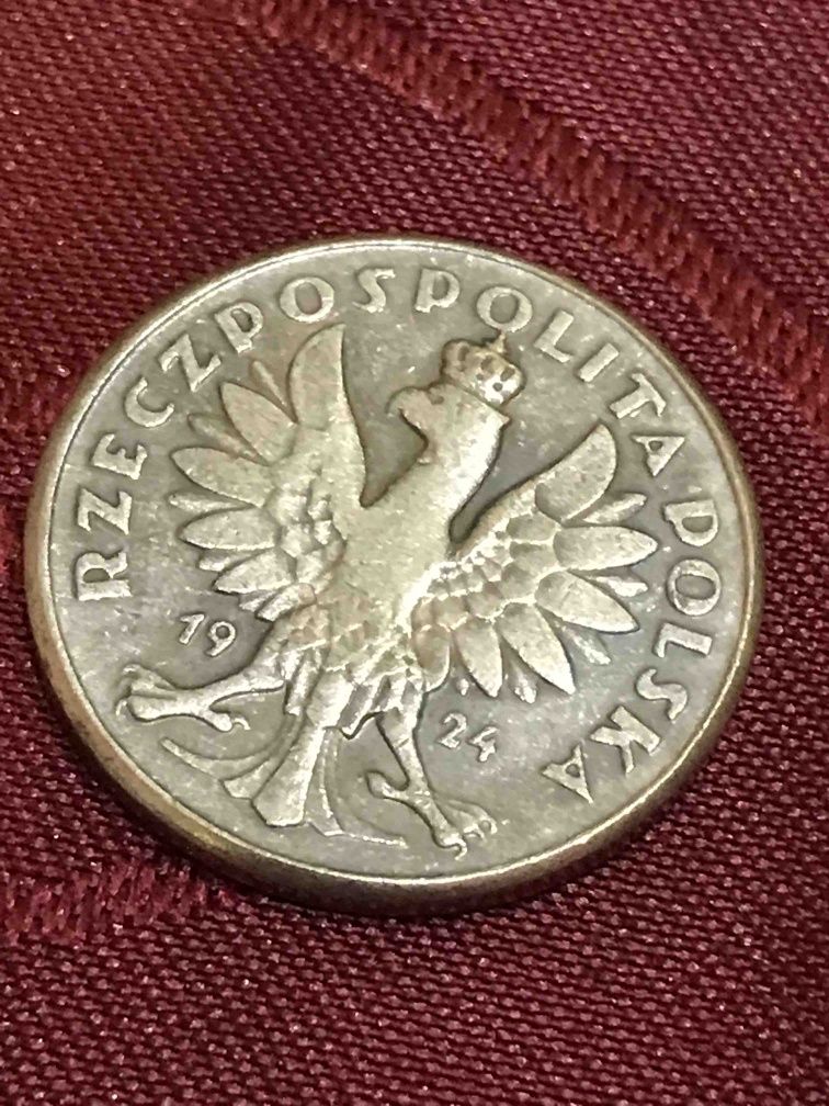 Монета 2 польських злотих 1924 стан ідеальний