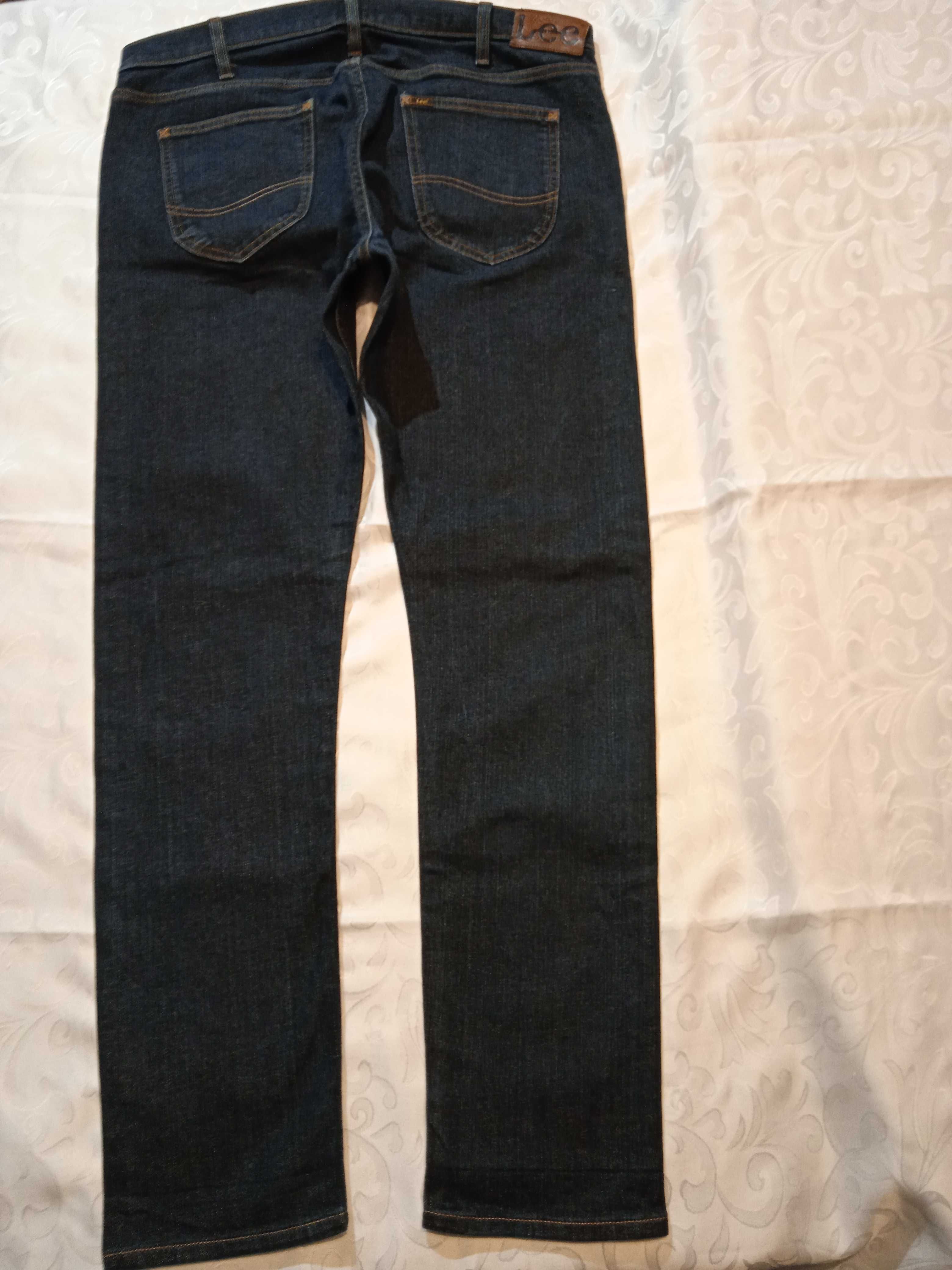 Lee Luke Slim Tapered Nowe granatowe spodnie jeansy W36 L32