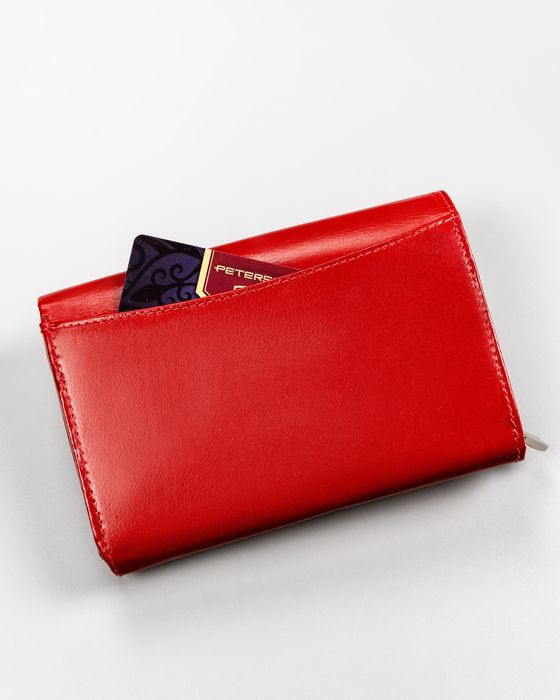 portfel damski skórzany ptn d15-ngv-7551 red