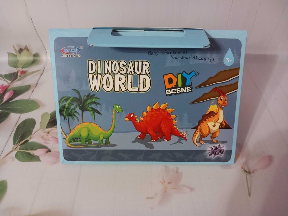 Dinosaur World Gra planszowa z figurkami dinozaurów 25 elementów