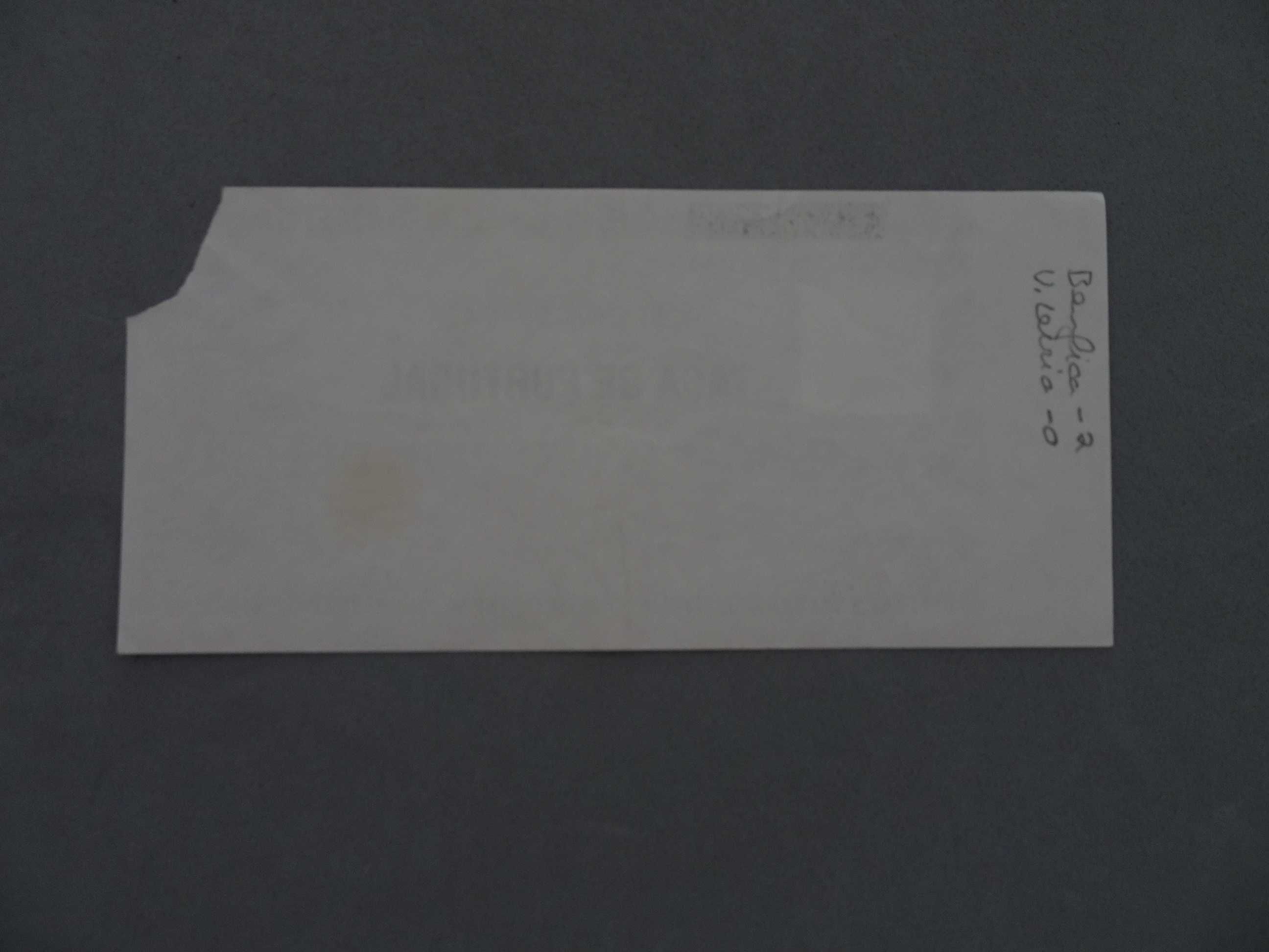 Bilhete de Futebol Benfica União Desp. Leiria Taça de Portugal 95/96