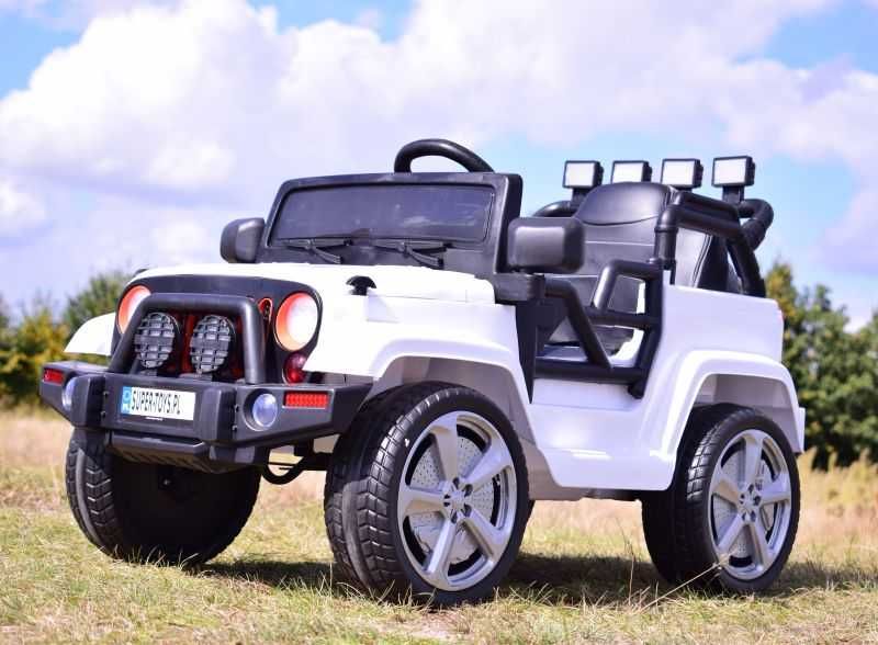 NOWOŚĆ Jeep Auto terenowe na akumulator  KOŁA Eva MIĘKKIE SIEDZENIE