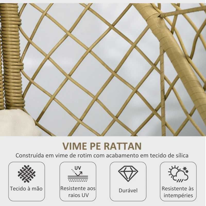 Poltrona em ovo de Vime
