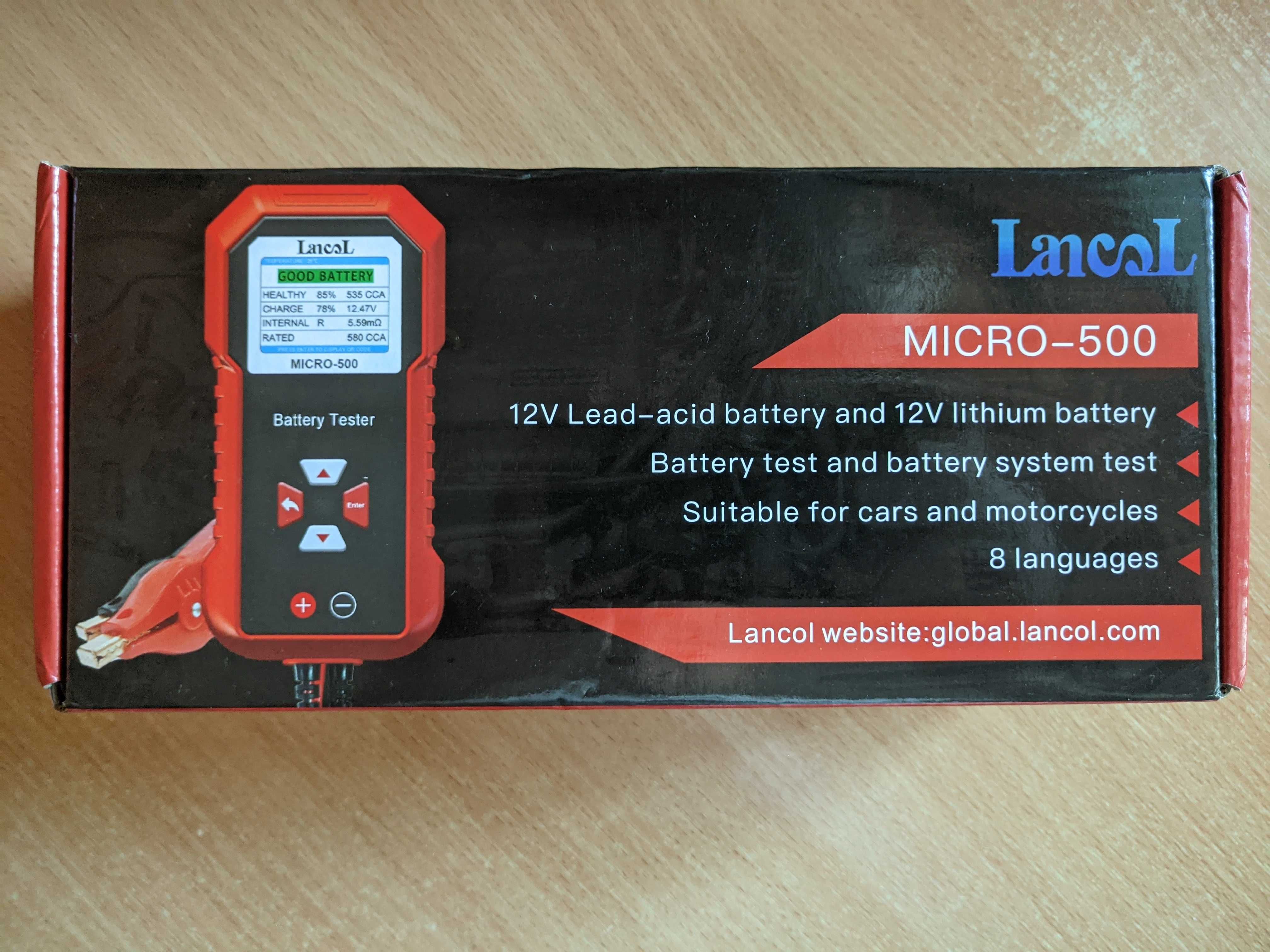 Тестер акумуляторів Lancol Micro-500 Гарантія