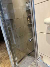Drzwi łazienkowe szklane otwierane  90 cm