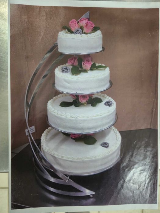 Stojak do tortów, 5 piętrowy, spiralny.