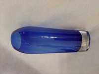 Szklany kobaltowy duży wazon z grubego szkła