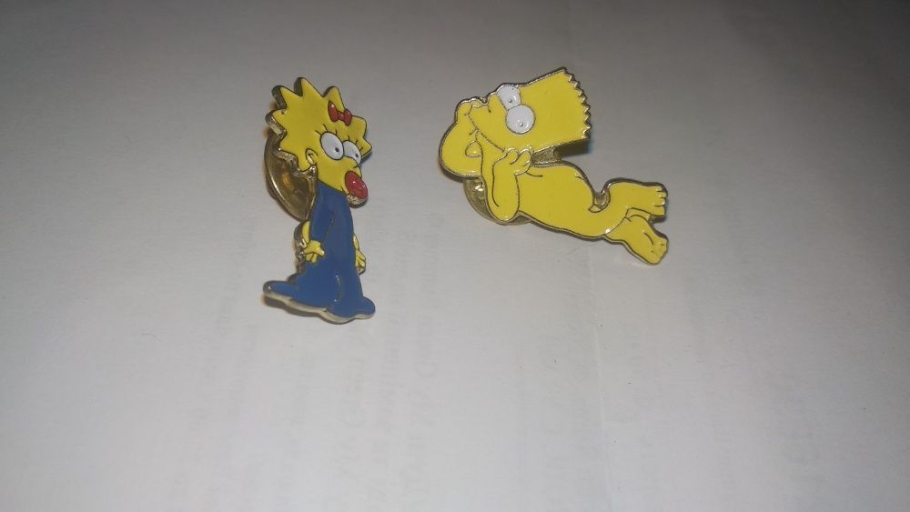 детские значки симпсоны парой железные лиза барт Simpson BART Lisa