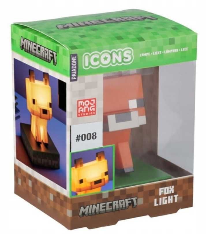 Minecraft Lis Renard mini lampka nocna na biurko Icons dla dziecka