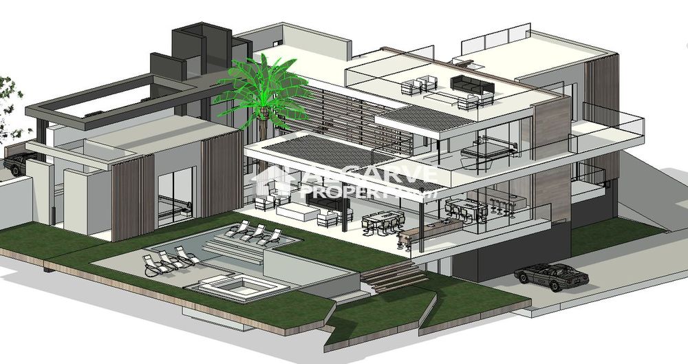 Fantástica moradia contemporânea V5 em fase de construção junto à prai