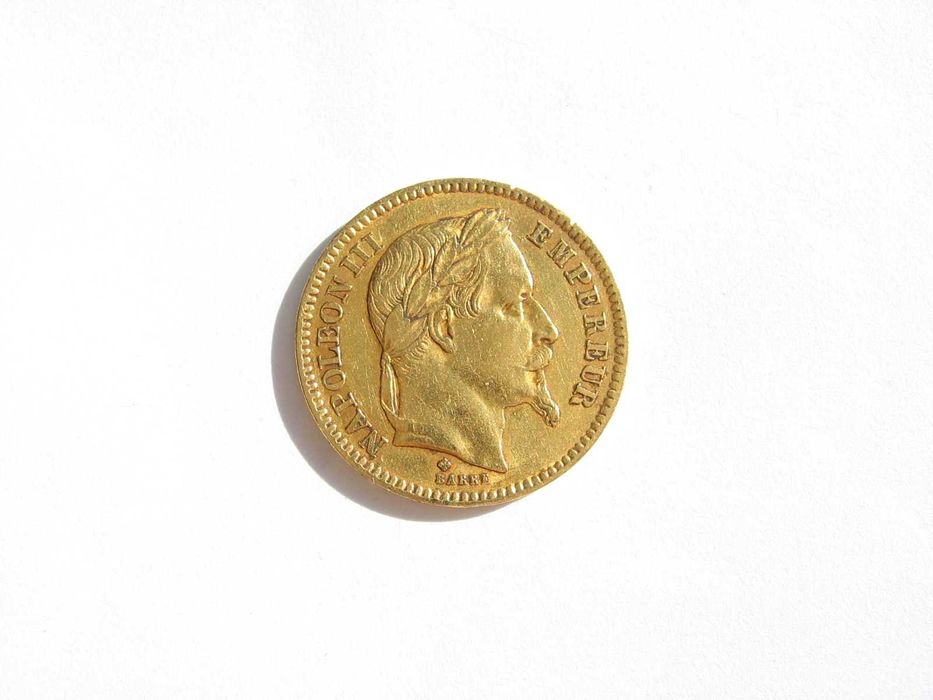 Золотая монета 20 Франков 1854г-6.42грамм-Франц.Республика-Наполеон 3