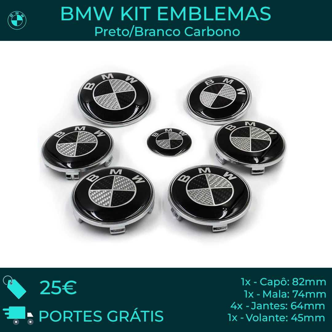 BMW Kit Emblemas - Capô/Mala/Jantes e Volante (5 Cores]