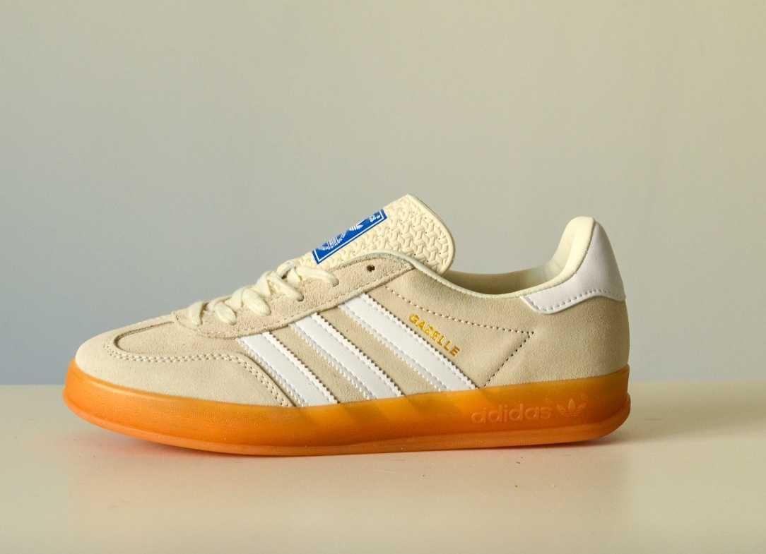 Кроссовки Adidas Gazelle Indoor Beige White Gum Deep