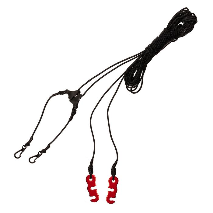 Zawiesia TigerWood BLACK SILK do mocowania tarpa płachty biwakowej