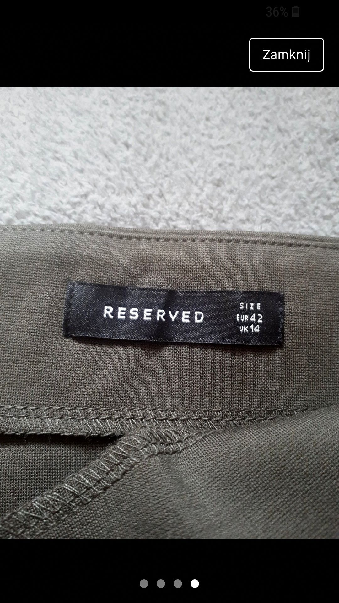 Spódnica khaki Reserved