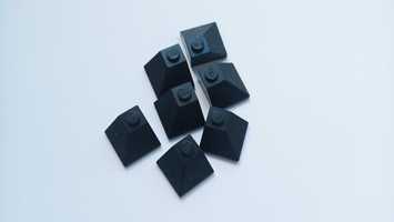 Lego 3045 skos dachówka narożna 2x2 czarna 7 szt