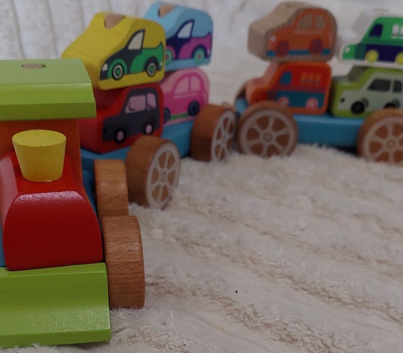 Поїзд дерев'яна іграшка