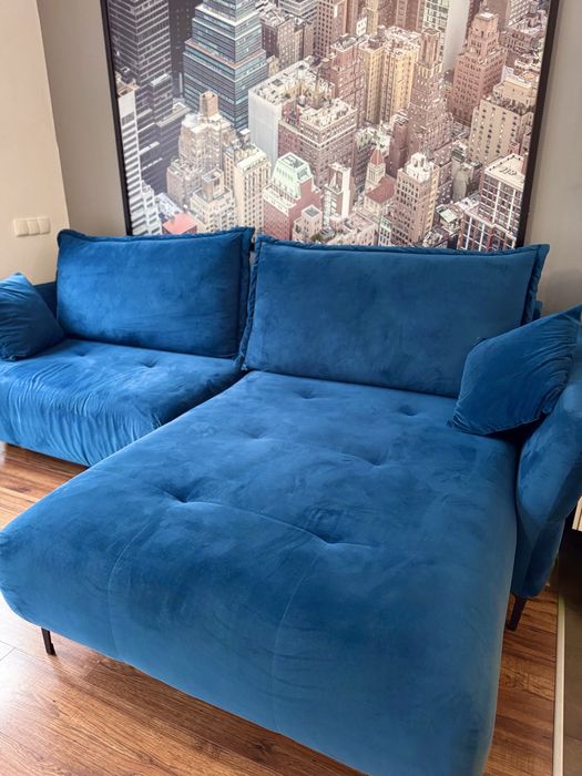 Narożnik kanapa welurowa piekny