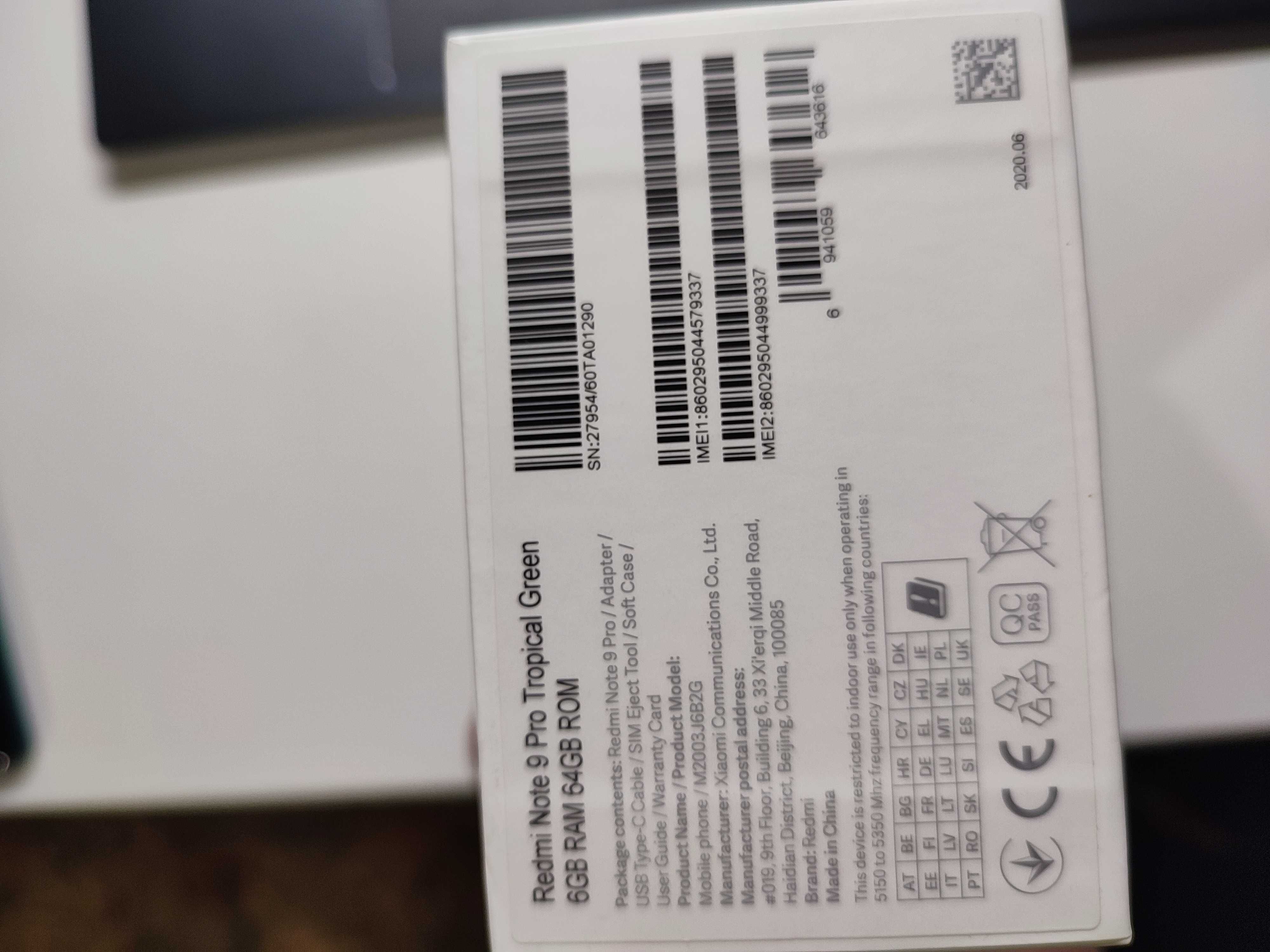 Xiaomi Redmi Note 9 Pro, 6/64 GB